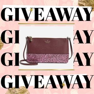 🎉 𝐆𝐢𝐯𝐞𝐚𝐰𝐚𝐲 Alert! 🎉 Kate Spade Flash Glitter Crossbody in Cherrywood